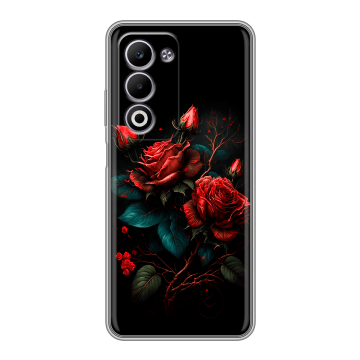 Силиконовый чехол на OPPO A5 4G с принтом Розы красные Силиконовый чехол на OPPO A5 4G с принтом Розы красные