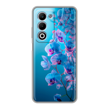 Силиконовый чехол на OPPO A5 4G с принтом голубые орхидеи