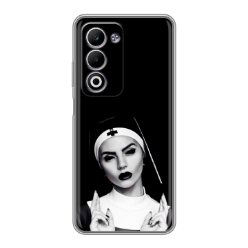 Силиконовый чехол на OPPO A5 4G с принтом монашка