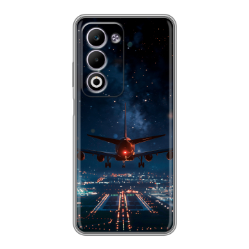Силиконовый чехол на OPPO A5 4G с принтом самолет