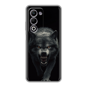 Силиконовый чехол на OPPO A5 4G с принтом Волк Силиконовый чехол на OPPO A5 4G с принтом Волк