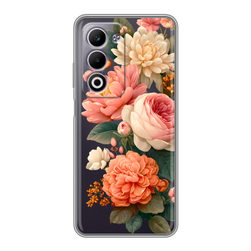 Силиконовый чехол на OPPO A5 4G с принтом цветы Силиконовый чехол на OPPO A5 4G с принтом цветы