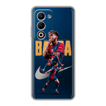 Силиконовый чехол на OPPO A5 4G с принтом Барселона Barca Yamal Силиконовый чехол на OPPO A5 4G с принтом Барселона Barca Yamal