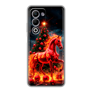 Силиконовый чехол на OPPO A5 4G с принтом Новый год Силиконовый чехол на OPPO A5 4G с принтом Новый год