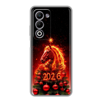 Силиконовый чехол на OPPO A5 4G с принтом Новый год Силиконовый чехол на OPPO A5 4G с принтом Новый год