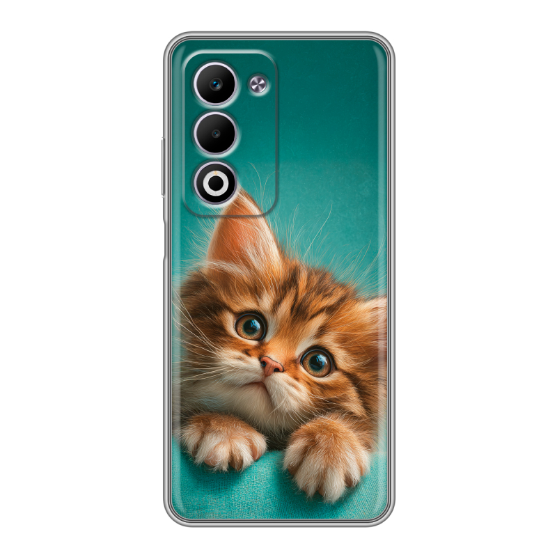 Силиконовый чехол на OPPO A5 4G с принтом котенок Силиконовый чехол на OPPO A5 4G с принтом котенок