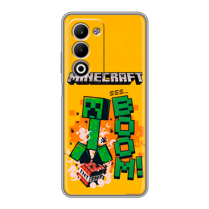 Силиконовый чехол на OPPO A5 4G с принтом Майнкрафт Minecraft Силиконовый чехол на OPPO A5 4G с принтом Майнкрафт Minecraft