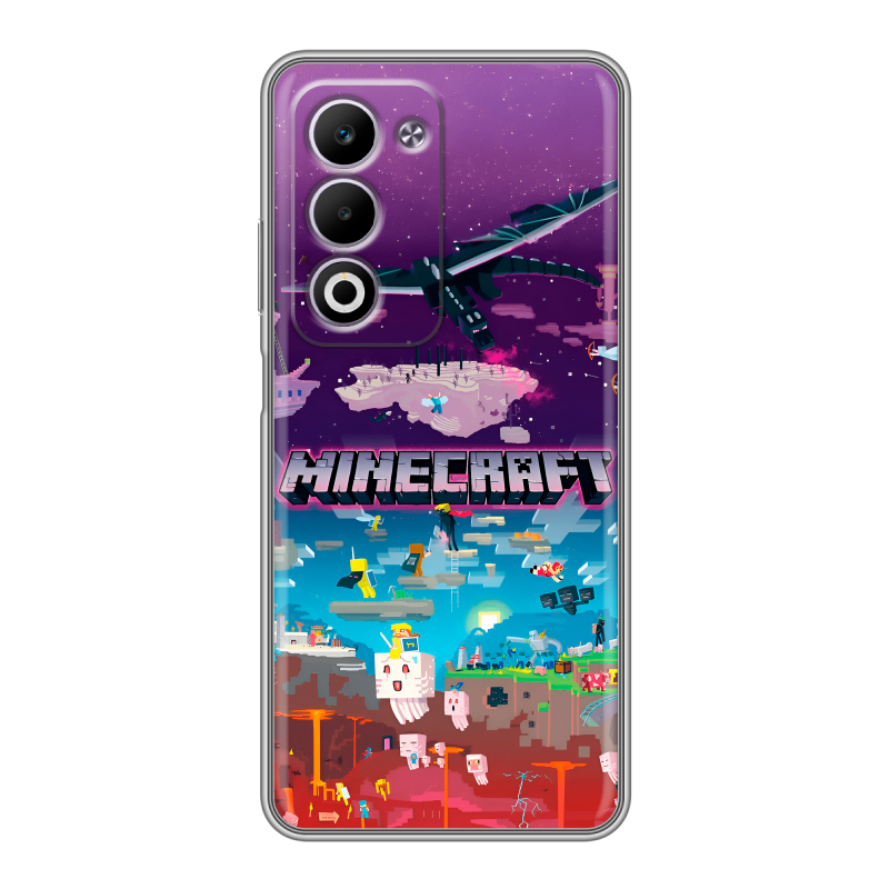 Силиконовый чехол на OPPO A5 4G с принтом Майнкрафт Minecraft Силиконовый чехол на OPPO A5 4G с принтом Майнкрафт Minecraft