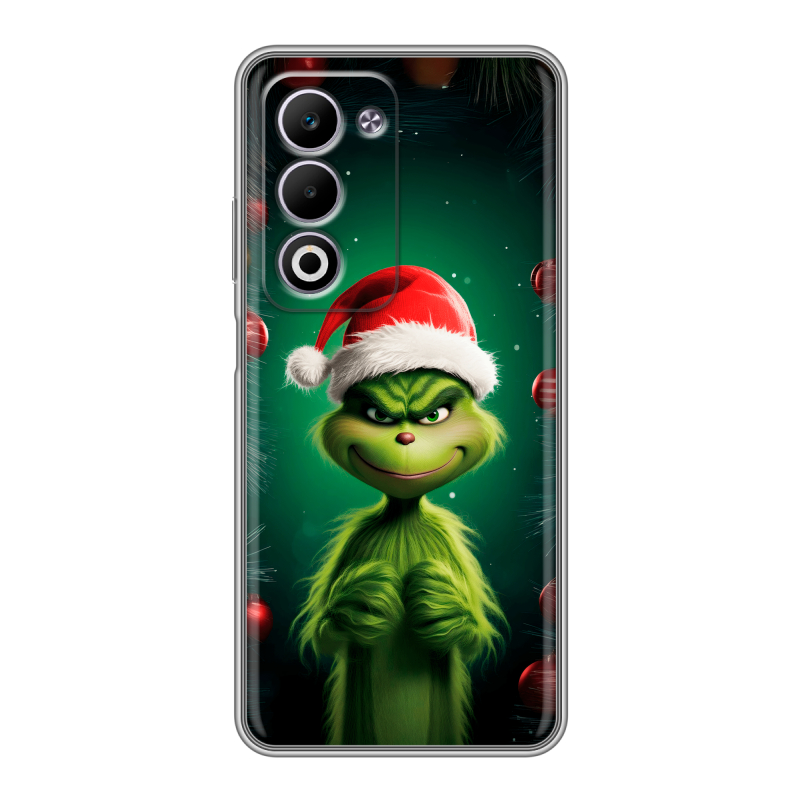 Силиконовый чехол на OPPO A5 4G с принтом Гринч Новый год Рождество Силиконовый чехол на OPPO A5 4G с принтом Гринч Новый год Рождество