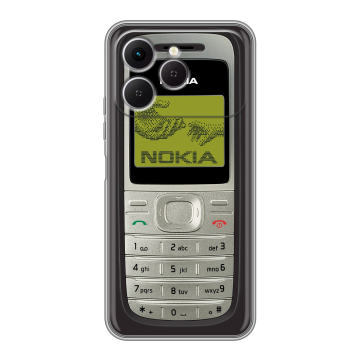 Силиконовый чехол на Tecno Spark 40 с принтом Ретро Нокия