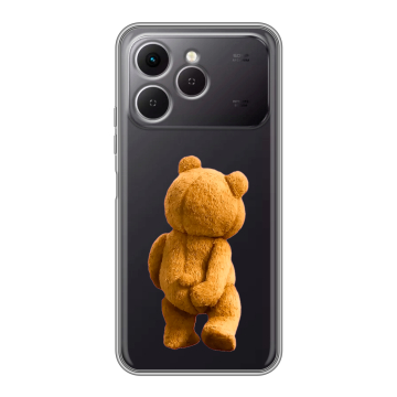 Силиконовый чехол на Tecno Spark 40 с принтом Медведь Силиконовый чехол на Tecno Spark 40 с принтом Медведь