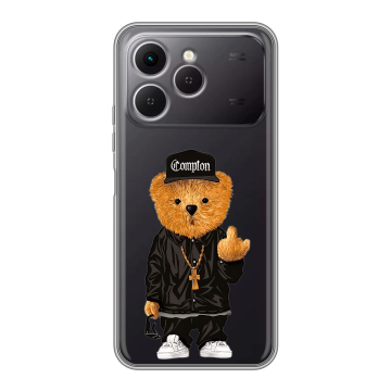 Силиконовый чехол на Tecno Spark 40 с принтом Плюшевый медведь Силиконовый чехол на Tecno Spark 40 с принтом Плюшевый медведь