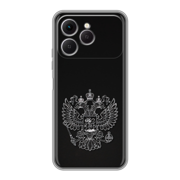 Силиконовый чехол на Tecno Spark 40 с принтом Герб России