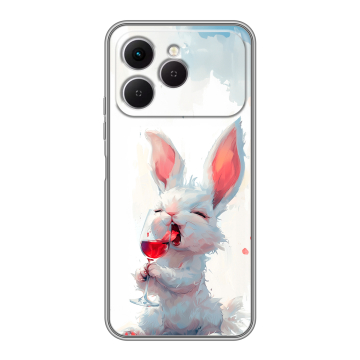 Силиконовый чехол на Tecno Spark 40 с принтом кролик зайчик Силиконовый чехол на Tecno Spark 40 с принтом кролик зайчик