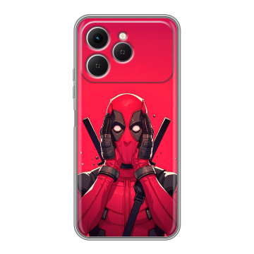 Силиконовый чехол на Tecno Spark 40 с принтом Дедпул Deadpool Силиконовый чехол на Tecno Spark 40 с принтом Дедпул Deadpool