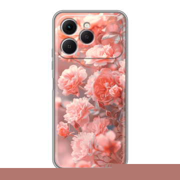 Силиконовый чехол на Tecno Spark 40 с принтом Розы цветы Силиконовый чехол на Tecno Spark 40 с принтом Розы цветы