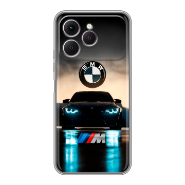 Силиконовый чехол на Tecno Spark 40 с принтом БМВ BMW Силиконовый чехол на Tecno Spark 40 с принтом БМВ BMW