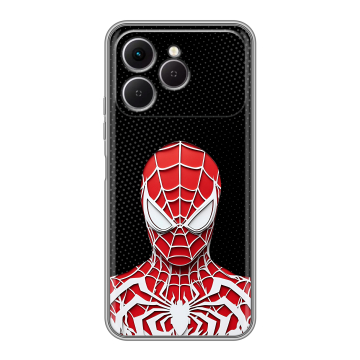 Силиконовый чехол на Tecno Spark 40 с принтом человек паук spiderman Силиконовый чехол на Tecno Spark 40 с принтом человек паук spiderman