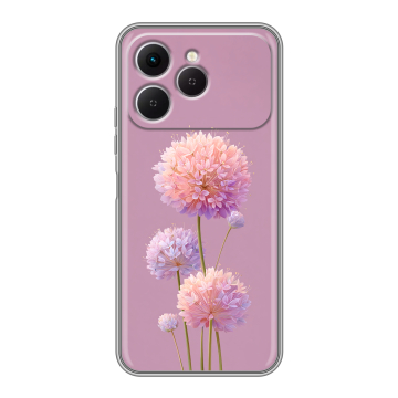 Силиконовый чехол на Tecno Spark 40 с принтом Цветы