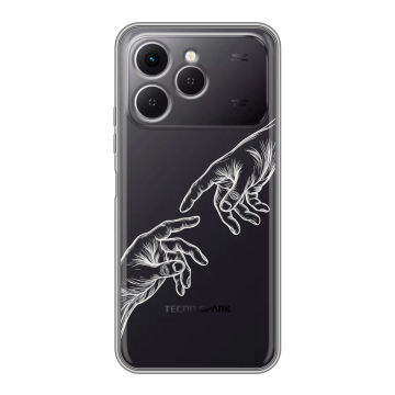 Силиконовый чехол на Tecno Spark 40 с принтом Сотворение мира