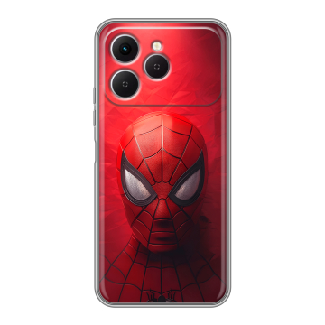 Силиконовый чехол на Tecno Spark 40 с принтом Spiderman Человек паук Силиконовый чехол на Tecno Spark 40 с принтом Spiderman Человек паук