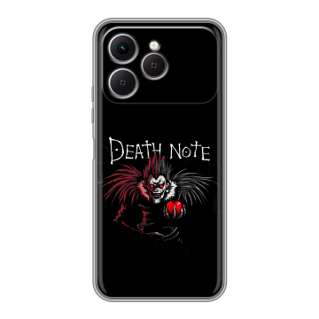 Силиконовый чехол на Tecno Spark 40 с принтом Death note Тетрадь смерти Силиконовый чехол на Tecno Spark 40 с принтом Death note Тетрадь смерти