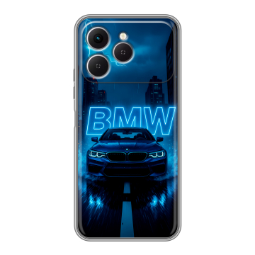 Силиконовый чехол на Tecno Spark 40 с принтом BMW БМВ Силиконовый чехол на Tecno Spark 40 с принтом BMW БМВ