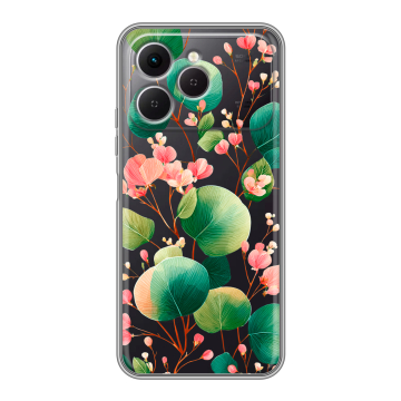 Силиконовый чехол на Tecno Spark 40 с принтом женский