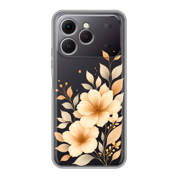 Силиконовый чехол на Tecno Spark 40 с принтом для девушки
