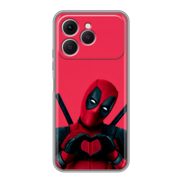 Силиконовый чехол на Tecno Spark 40 с принтом Дедпул Deadpool Силиконовый чехол на Tecno Spark 40 с принтом Дедпул Deadpool