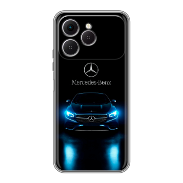 Силиконовый чехол на Tecno Spark 40 с принтом Mercedes Мерседес