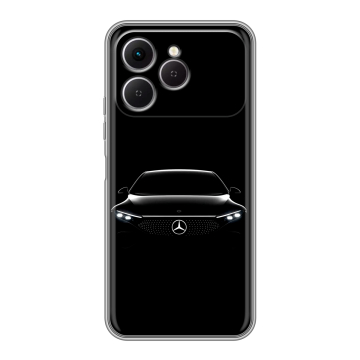 Силиконовый чехол на Tecno Spark 40 с принтом Mercedes Мерседес Силиконовый чехол на Tecno Spark 40 с принтом Mercedes Мерседес