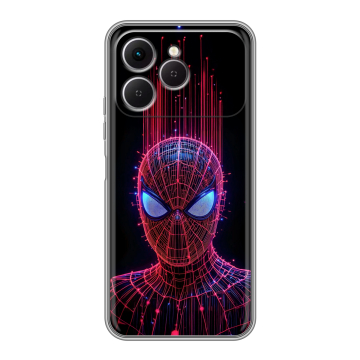 Силиконовый чехол на Tecno Spark 40 с принтом Spiderman Человек паук
