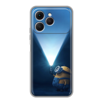 Силиконовый чехол на Tecno Spark 40 с принтом Миньоны Силиконовый чехол на Tecno Spark 40 с принтом Миньоны