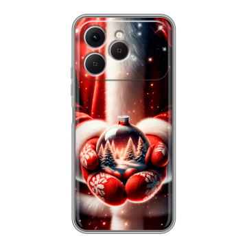 Силиконовый чехол на Tecno Spark 40 с принтом Новый год