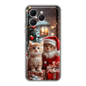 Силиконовый чехол на Tecno Spark 40 с принтом Новый год