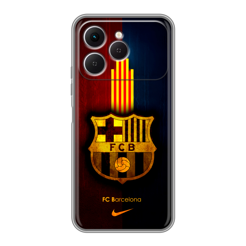 Силиконовый чехол на Tecno Spark 40 с принтом Барселона Barcelona Силиконовый чехол на Tecno Spark 40 с принтом Барселона Barcelona