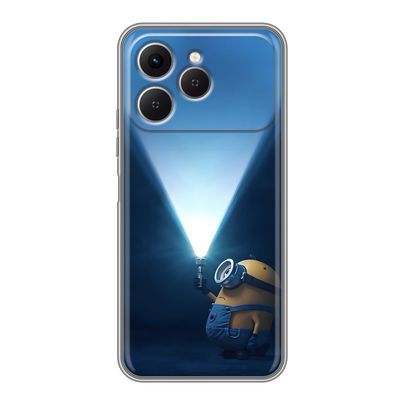 Силиконовый чехол на Tecno Spark 40 с принтом Миньоны Силиконовый чехол на Tecno Spark 40 с принтом Миньоны