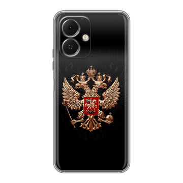Силиконовый чехол на Tecno Spark Go 2 с принтом Герб России Силиконовый чехол на Tecno Spark Go 2 с принтом Герб России