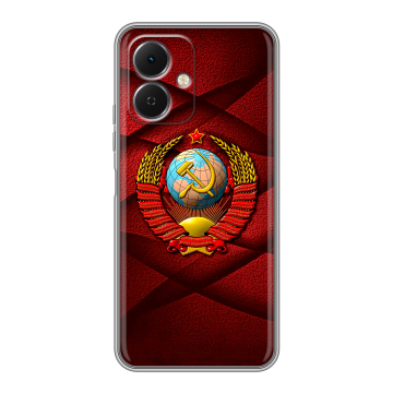 Силиконовый чехол на Tecno Spark Go 2 с принтом Герб СССР Силиконовый чехол на Tecno Spark Go 2 с принтом Герб СССР