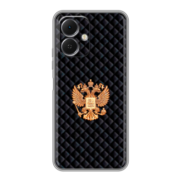 Силиконовый чехол на Tecno Spark Go 2 с принтом Герб России принт