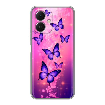 Силиконовый чехол на Tecno Spark Go 2 с принтом Бабочки