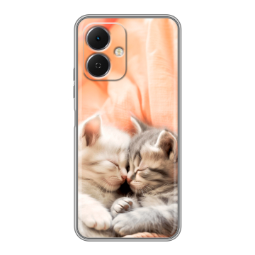 Силиконовый чехол на Tecno Spark Go 2 с принтом Котята