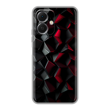 Силиконовый чехол на Tecno Spark Go 2 с принтом Абстракция