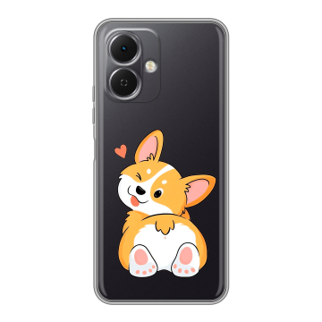 Силиконовый чехол на Tecno Spark Go 2 с принтом Корги