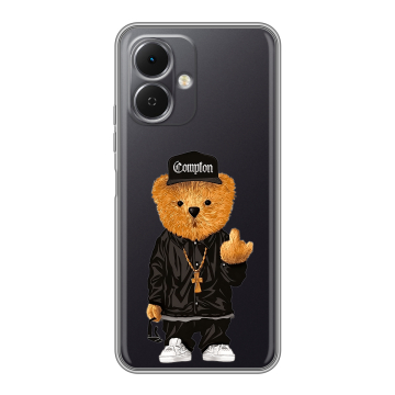 Силиконовый чехол на Tecno Spark Go 2 с принтом Плюшевый медведь