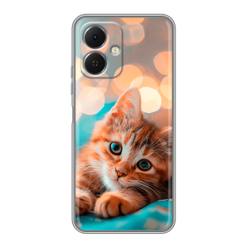 Силиконовый чехол на Tecno Spark Go 2 с принтом котик