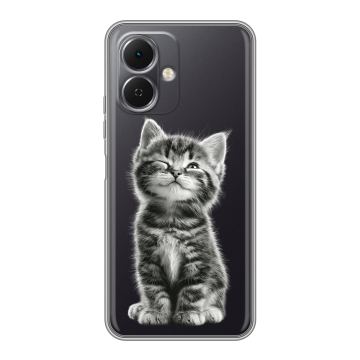 Силиконовый чехол на Tecno Spark Go 2 с принтом Котенок