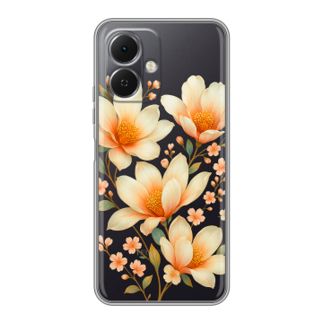 Силиконовый чехол на Tecno Spark Go 2 с принтом Цветы