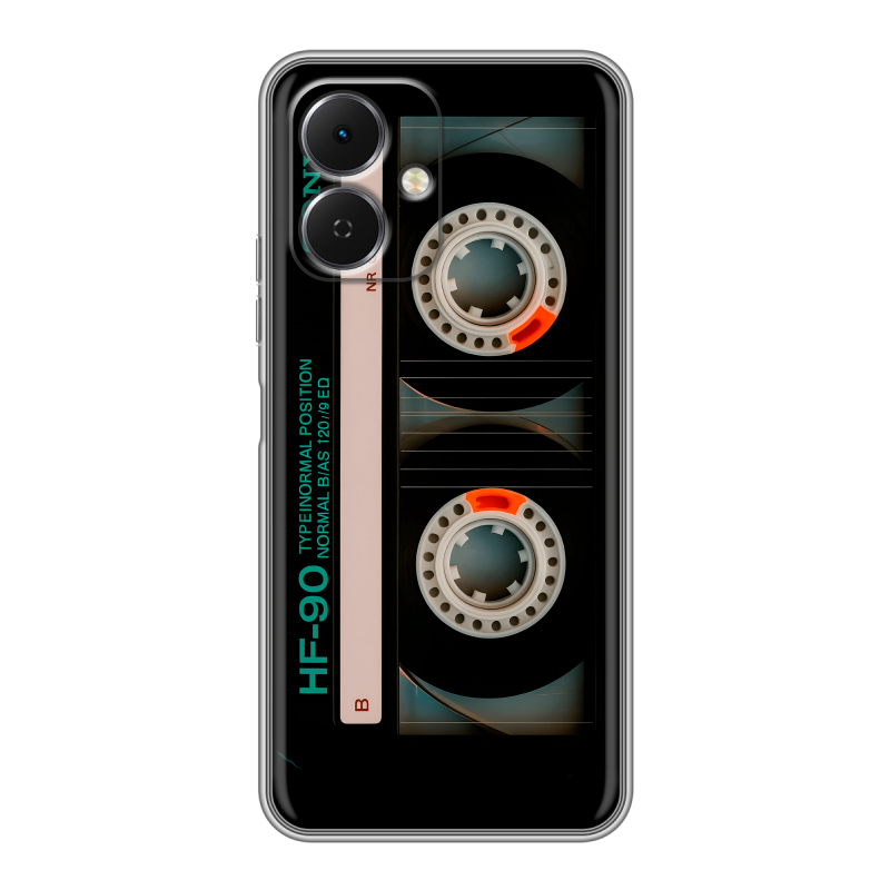 Силиконовый чехол на Tecno Spark Go 2 с принтом Кассета Силиконовый чехол на Tecno Spark Go 2 с принтом Кассета